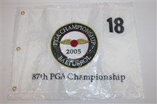 Five (5) 2005 PGA Championship at Baltusrol White Embroidered Flags