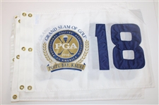 Fourteen (14) PGA Grand Slam of Golf White Screen Flags - Poipu Bay & Kauai Lagoon