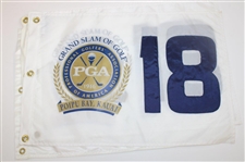 Fourteen (14) PGA Grand Slam of Golf White Screen Flags - Poipu Bay & Kauai Lagoon