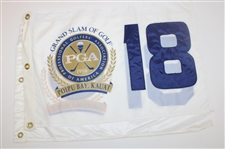 Fourteen (14) PGA Grand Slam of Golf White Screen Flags - Poipu Bay & Kauai Lagoon