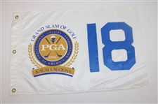 Fourteen (14) PGA Grand Slam of Golf White Screen Flags - Poipu Bay & Kauai Lagoon