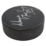 Wayne Gretzky Signed Play It Again Logo Hockey Puck JSA ALOA
