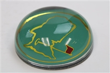 Augusta National GC Masters Logo Round Glass Top Paperweight in Original Box