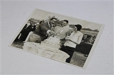 Walter Hagen 1932 Pasadena California Celebrating His Birthday Wire Photo