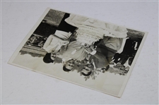 Walter Hagen 1932 Pasadena California Celebrating His Birthday Wire Photo
