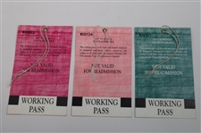 Full Set Of 2001 Masters Working Pass Paper Tickets - Tiger Woods 