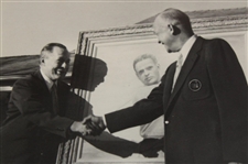 Photograph of the Unveiling President Dwight Eisenhower Painting of Bobby Jones