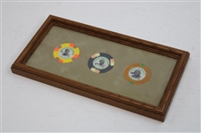 Palmer, Nicklaus & Norman Poker Chips - Framed
