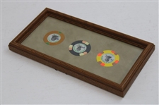 Palmer, Nicklaus & Norman Poker Chips - Framed