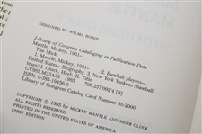 Mickey Mantle Signed Book with other Mantle Book JSA ALOA