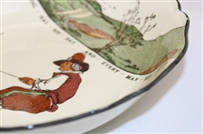 Royal Doulton Golf Themed Scalloped Bowl 'Every dog has his day, and every man his hour'