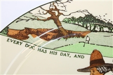 Royal Doulton Golf Themed Plate 'Every dog has his day, and every man his hour'