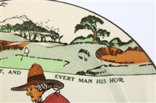 Royal Doulton Golf Themed Plate 'Every dog has his day, and every man his hour'