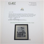 Johnny Revolta 'Best Wishes' Facsimile Swinging Photo - Framed
