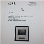 2008 Ryder Cup Team with Football Helmets of Charity Dollars Photo - Framed