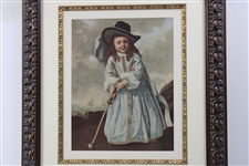 Vintage Child Golfer Print - Framed