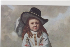 Vintage Child Golfer Print - Framed