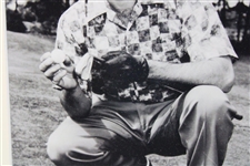 Unknown Golfer Black And White Photo - Framed 