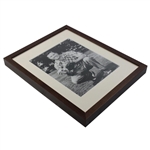Unknown Golfer Black And White Photo - Framed 