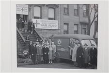 Red Cross War Fund Black And White Photo - Framed 