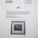 Red Cross War Fund Black And White Photo - Framed 
