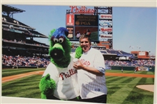 2008 Brian Whitcomb And Philly Phanatic Photo - Framed