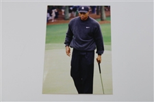 Four (4) Original Tiger Woods Playing in the 2003-2004 Masters Tournament Photos