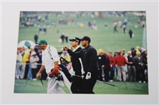 Four (4) Original Tiger Woods Playing in the 2003-2004 Masters Tournament Photos