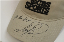 Mark Recchi Signed CBS Sports Khaki Hat JSA ALOA