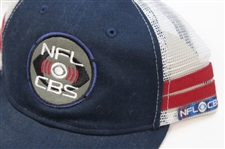 Six (6) Various Official CBS Sports Media Issued NFL Hats - Unworn