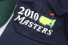 Four (4) 2004 & 2010 Masters Tournament Various Colored Dated Large Logo Hats