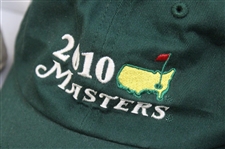 Four (4) 2004 & 2010 Masters Tournament Various Colored Dated Large Logo Hats