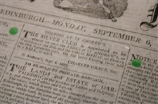 1819 Caledonian Mercury Early 19th Century Newspaper - St Andrews Gold Medal Play Announcement