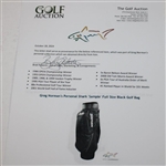 Greg Norman's Personal Shark 'Sample' Full Size Black Golf Bag