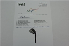Greg Norman's Personal Used Titleist Vokey Design 57-10 'G.N.' 56 Degree Wedge