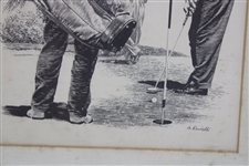 1960's Anthony Ravielli Golf Illustration - Framed