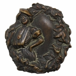 Embossed Lady Golfer Medallion Clip