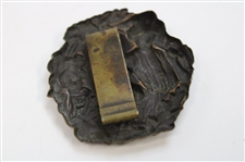 Embossed Lady Golfer Medallion Clip