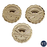 Three (3) Titleholders Augusta Georgia Member Badges/Pins in Boxes - Undated