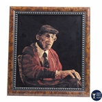 Marquetry Portrait of Harvey Penick Framed Print by Tony Jacklin - WGHoF Collection