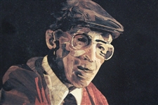 Marquetry Portrait of Harvey Penick Framed Print by Tony Jacklin - WGHoF Collection
