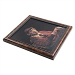 Marquetry Portrait of Harvey Penick Framed Print by Tony Jacklin - WGHoF Collection