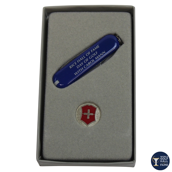 Carol Manns Rice Hall of Fame Day of Golf with Carol Mann Swiss Army Knife in Original Box