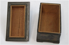 Cold Painted, Art Deco, White Metal Cigarette Box 