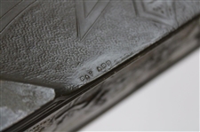 Cold Painted, Art Deco, White Metal Cigarette Box 