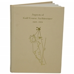 1998 Limited Ed 150/675 'Aspects Of Golf Course Architecture I' By Fred Hawtree