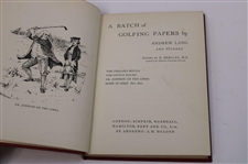 1892 1st Ed 'A Batch Of Golfing Papers' Lang Andrew, & Others Book