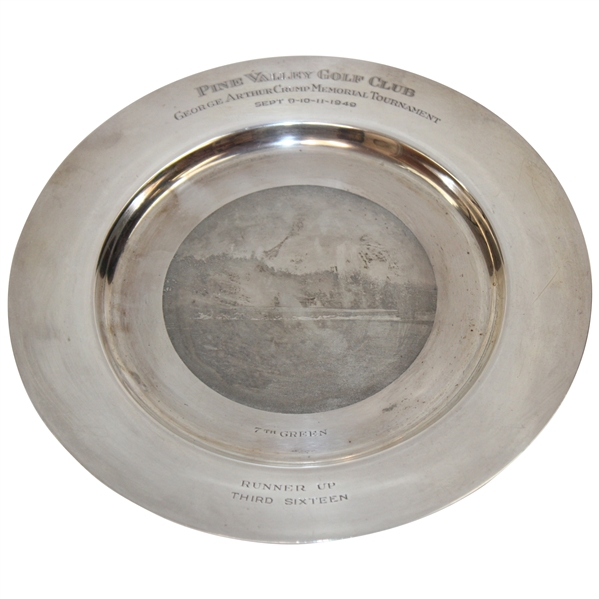 1949 George Arthur Crump Memorial Tournament Sterling Silver 7th Green Plate