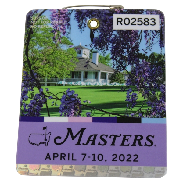 2022 Masters Tournament SERIES Badge #R02583- Scottie Scheffler Winner