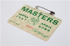 1967 Masters Tournament SERIES Badge #10695 - Gay Brewer Winner